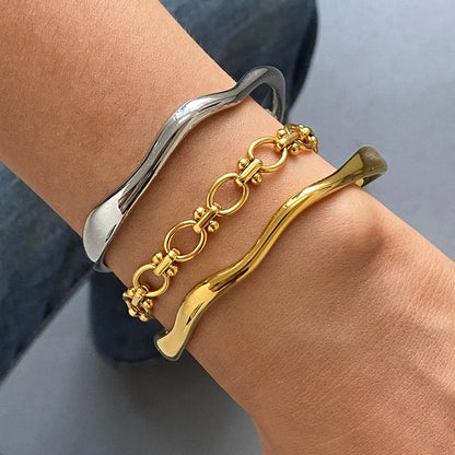 Marea Beaded Oval Link Bracelet