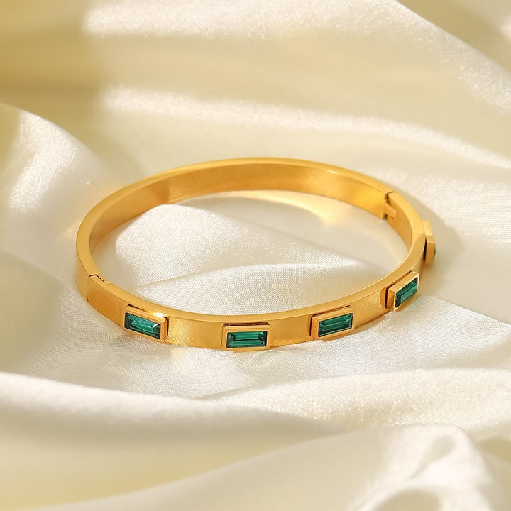 Marea Verdant Stone Bangle Bracelet