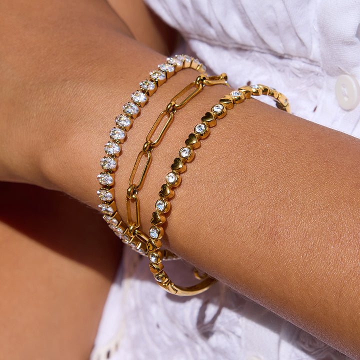 Seagrass Scattered Stone Band Bracelet