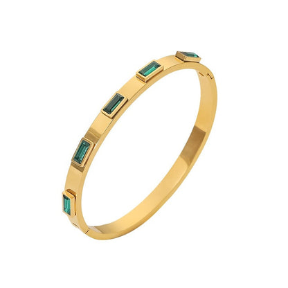 Marea Verdant Stone Bangle Bracelet