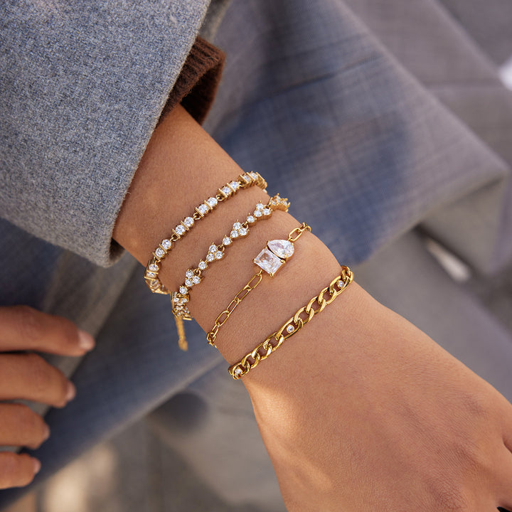 Marea Faceted Zircon Line Bracelet