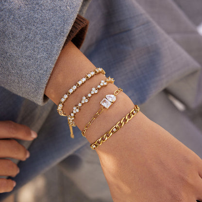 Marea Faceted Zircon Line Bracelet