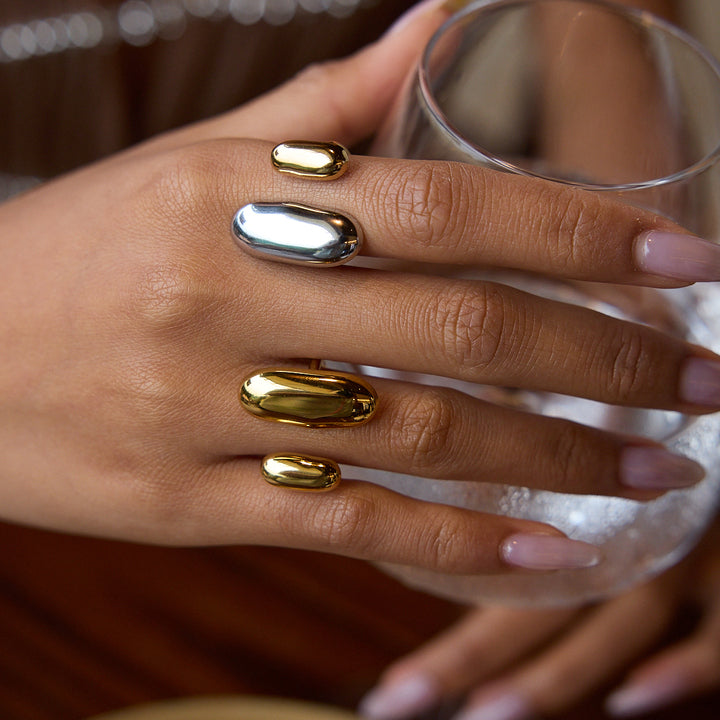 Dune Mixed-Metal Dome Ring