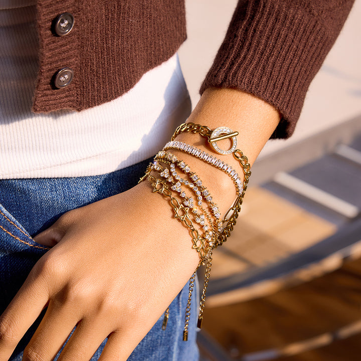 Marea Faceted Zircon Line Bracelet
