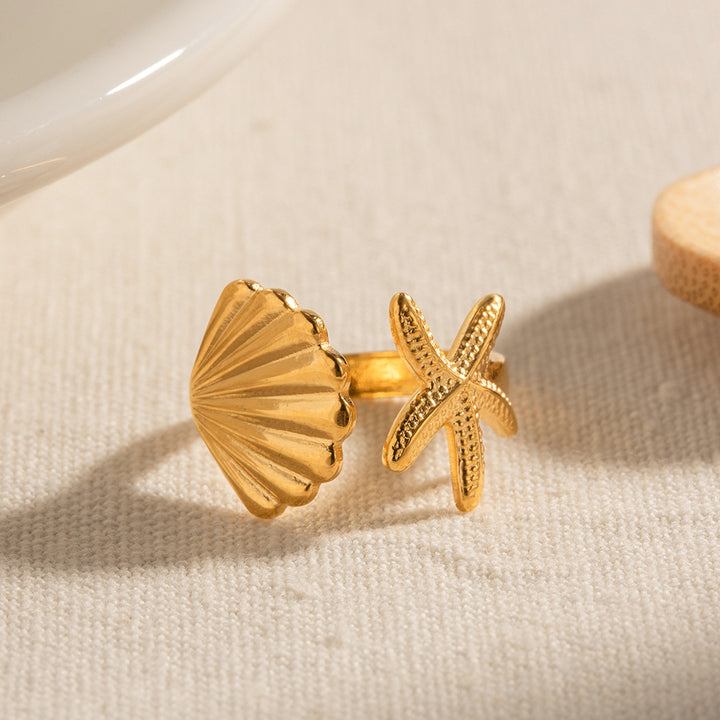 Tidepool Scallop and Sea Star Ring