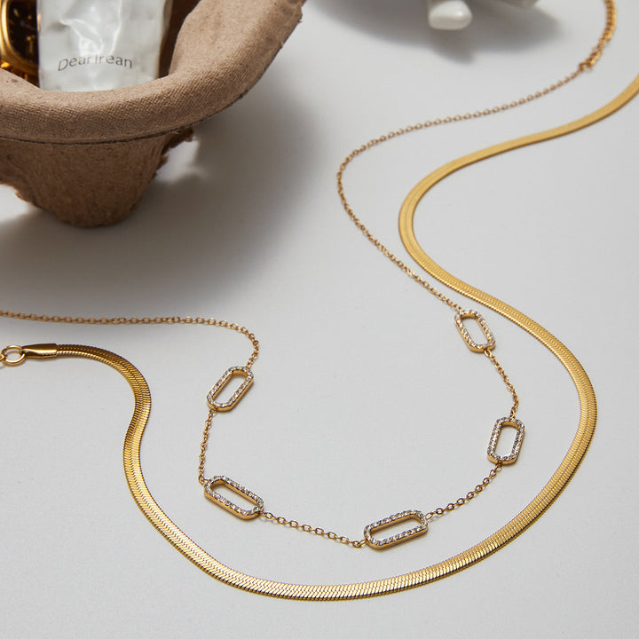 Calanque Zircon Link Necklace