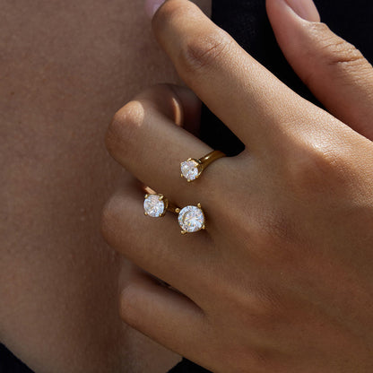 Alba Trio Stone Cuff Ring