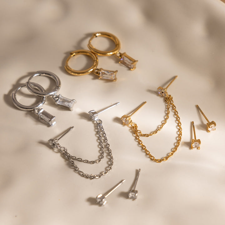 Marea Asymmetric Multi-Piece Earrings