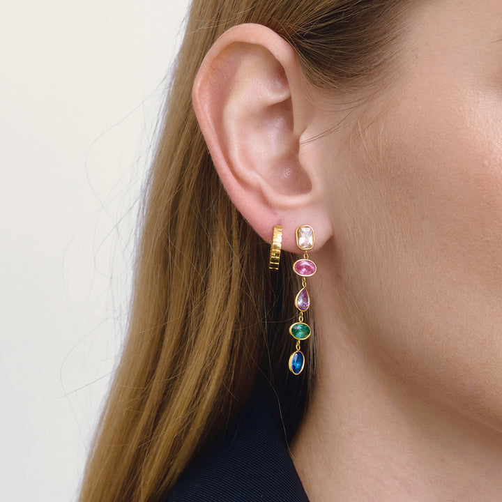 Marea Linked Crystal Cascade Earrings