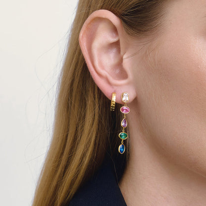 Marea Linked Crystal Cascade Earrings