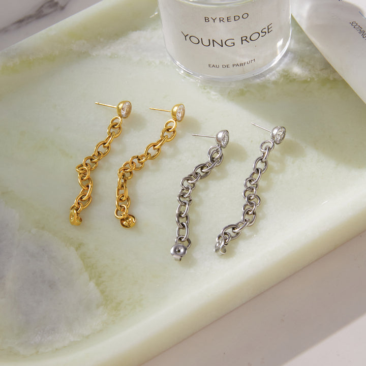 Ondine Hammered Link Earrings