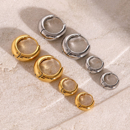 Marea Bicolour Domed Hoop Earrings
