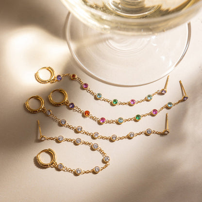 Anemone Gemstone Cascade Earrings
