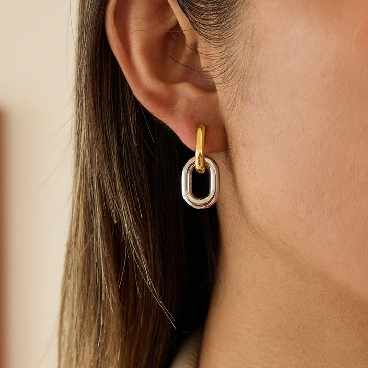 Marea Mixed Metal Drop Earrings