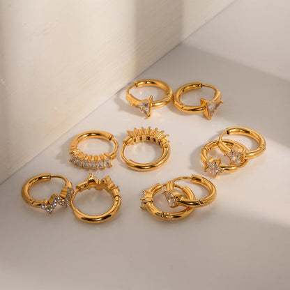 Marea Stone Row Hoop Earrings