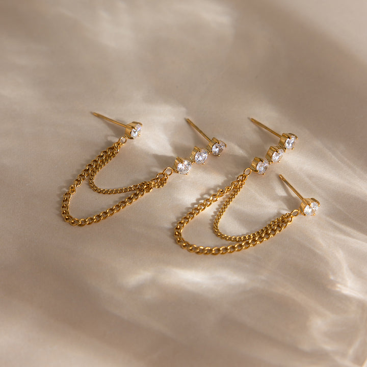 Salina Zircon Cascade Earrings