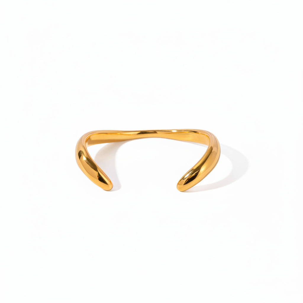 Marea Polished Crest Open Bracelet