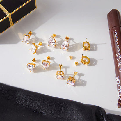 Tideline Faceted Stud Earrings