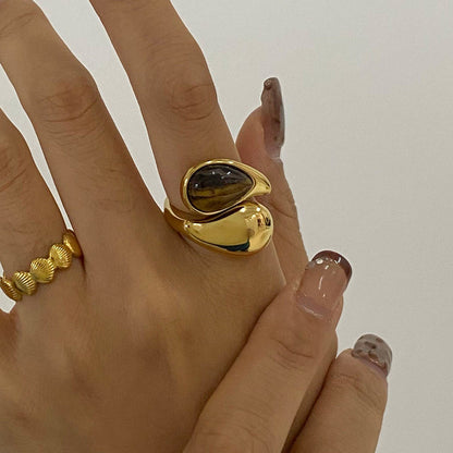 Marea Crossover Tiger Eye Ring