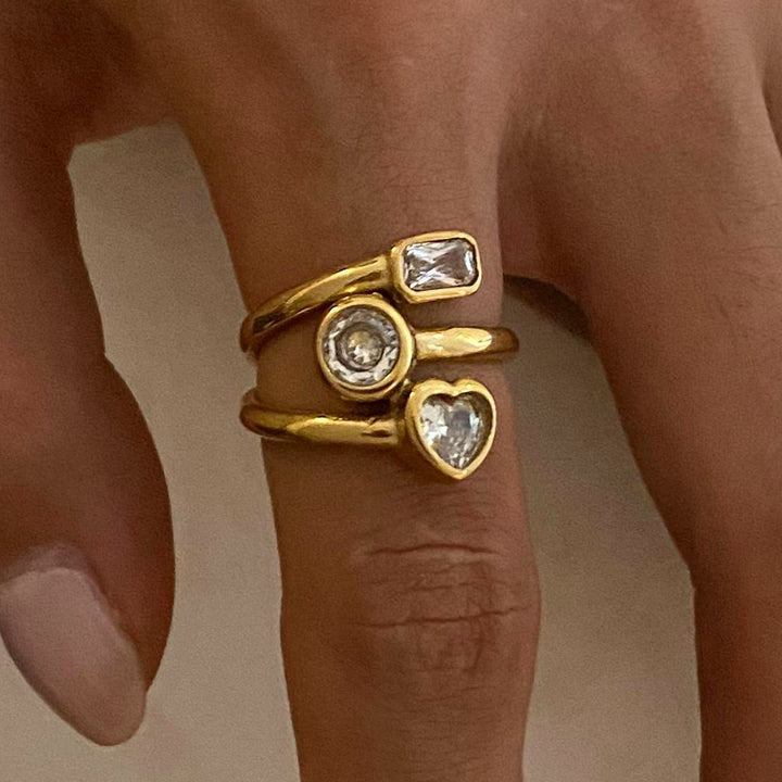 Salina Triple Crystal Wrap Ring