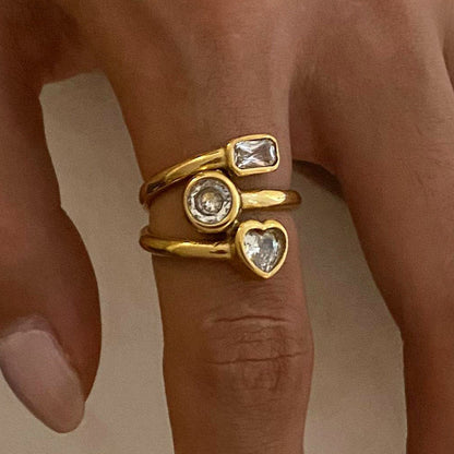 Salina Triple Crystal Wrap Ring
