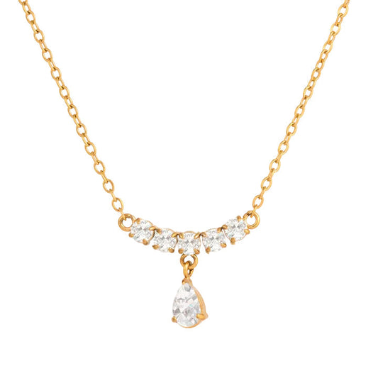Marea Teardrop Crystal Necklace