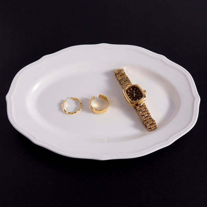 Calanque Rippled Duo Ring