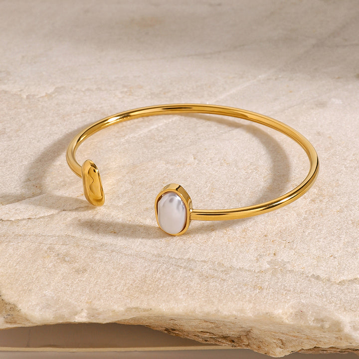 Marea Pearl-Tipped Open Bracelet