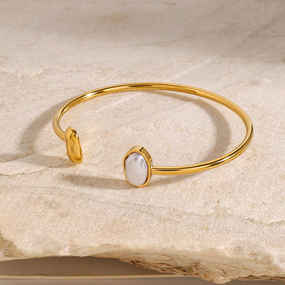 Marea Pearl-Tipped Open Bracelet