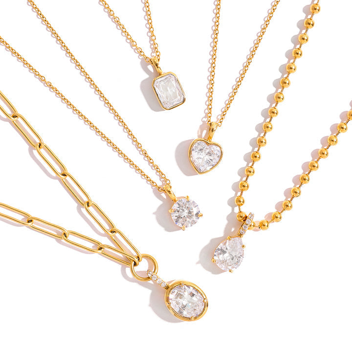 Halcyon Framed Zircon Necklace