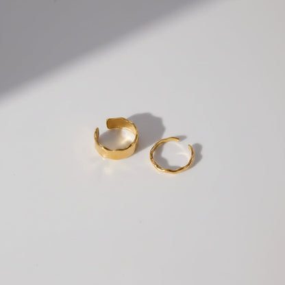 Calanque Rippled Duo Ring