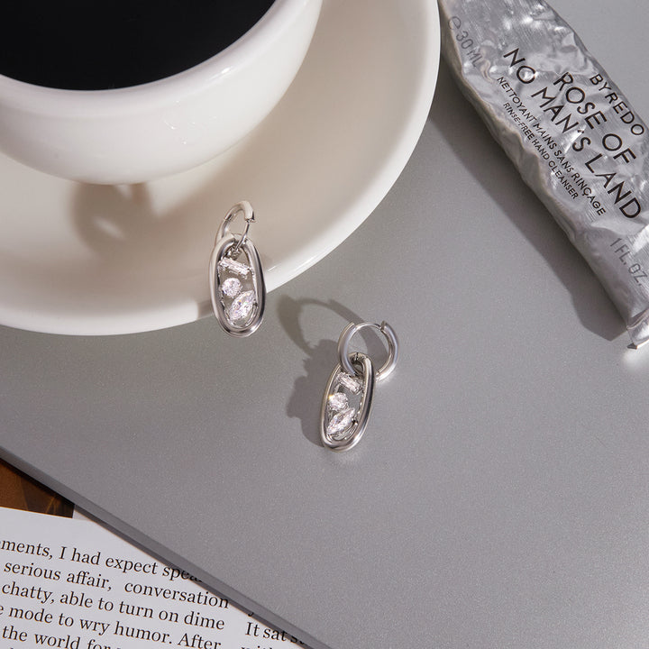Calanque Chained Oval Earrings