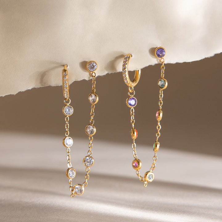 Anemone Gemstone Cascade Earrings