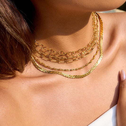 Tidewater Scalloped Chain Necklace