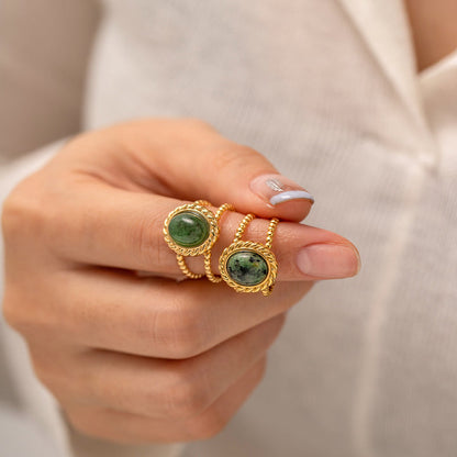 Salina Braided Stone Ring