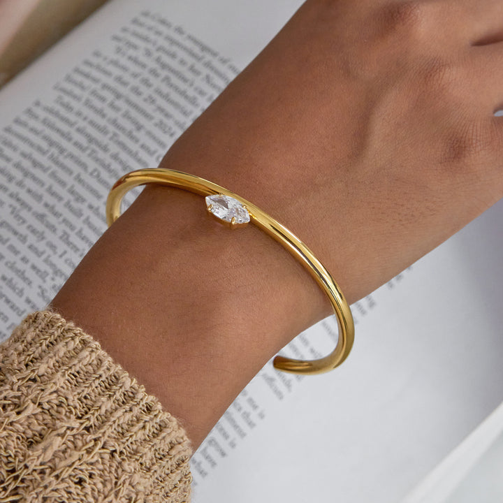 Marea Petal-Cut Open Bracelet