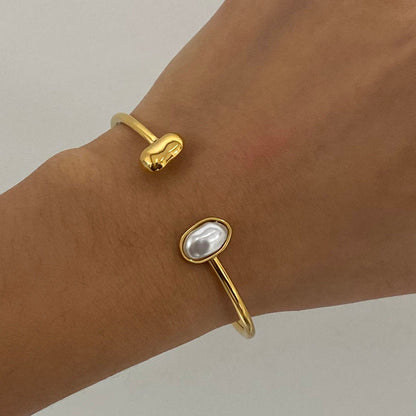 Marea Pearl-Tipped Open Bracelet