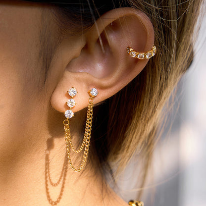 Salina Zircon Cascade Earrings
