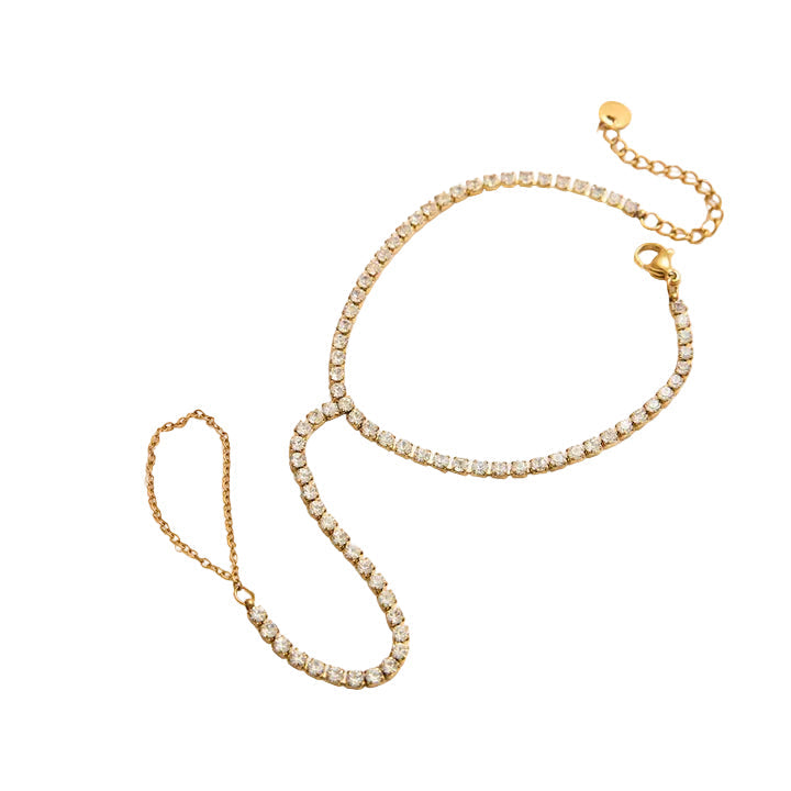 Marea Stone-Set Hand Chain Bracelet