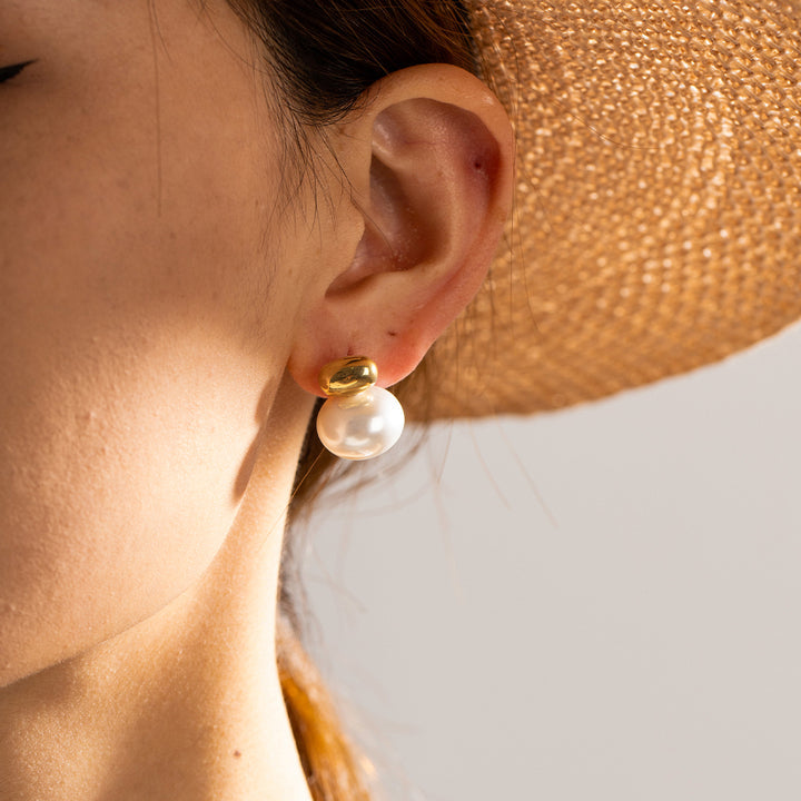 Halcyon Domed Pearl Earrings