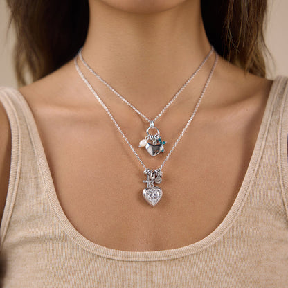 Marea Aqua Faceted Fish Necklace