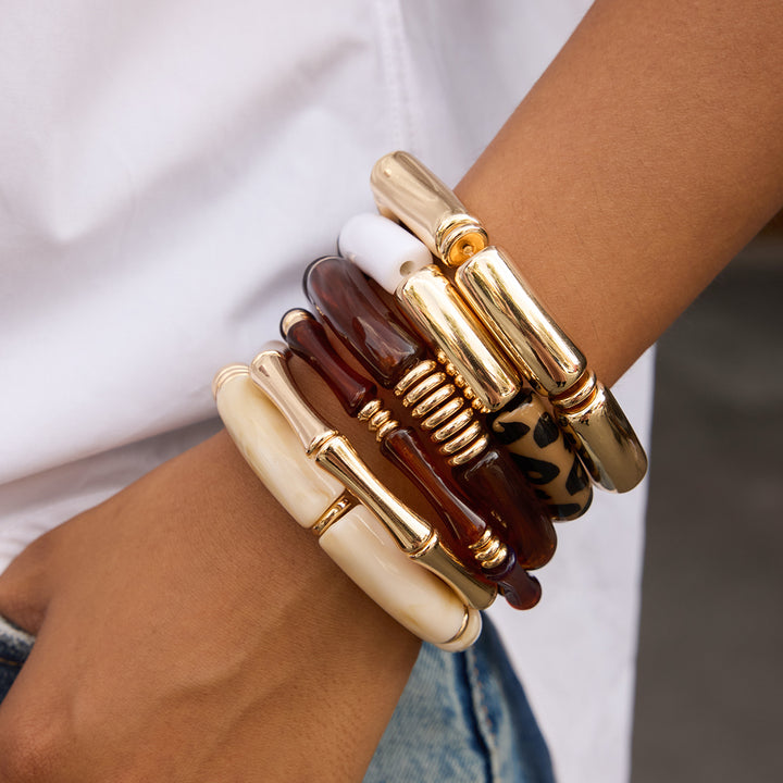 Palma Reed Segment Bangle Bracelet