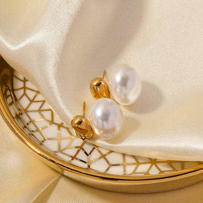 Halcyon Domed Pearl Earrings