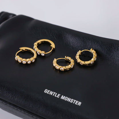 Tidepool Inset Stone Hoop Earrings