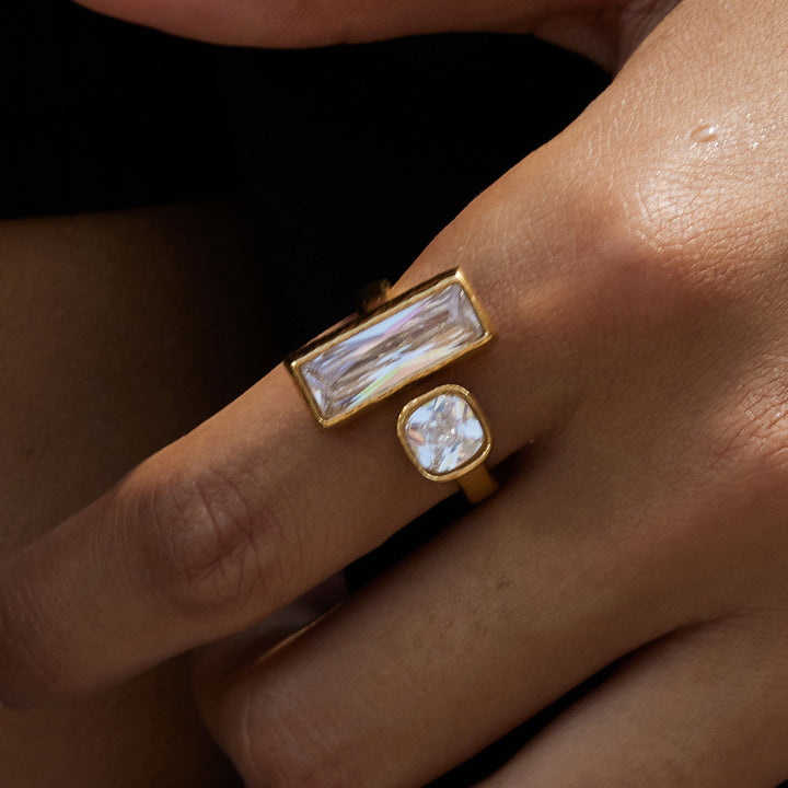 Marea Twin Stone Cuff Ring
