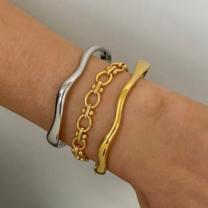 Marea Beaded Oval Link Bracelet