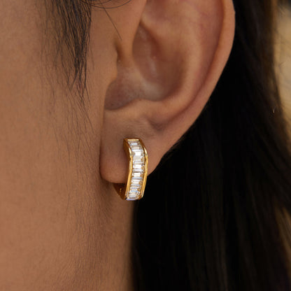 Cala Rectangle-Cut Hoop Earrings