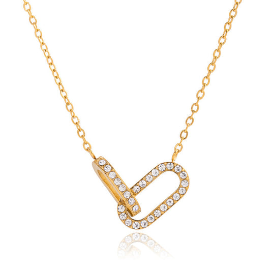 Marea Twin Loop Pavé Necklace