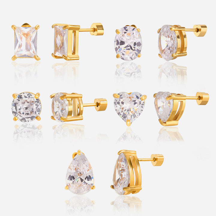 Tideline Faceted Stud Earrings