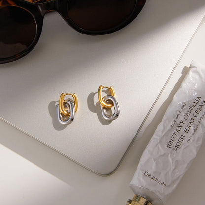 Marea Mixed Metal Drop Earrings